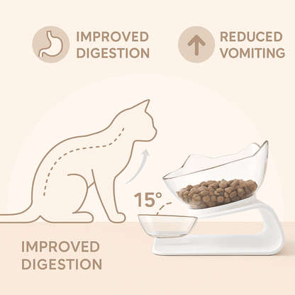 Pawthentic™ Bowl Anti-Vomiting Cat Feeder
