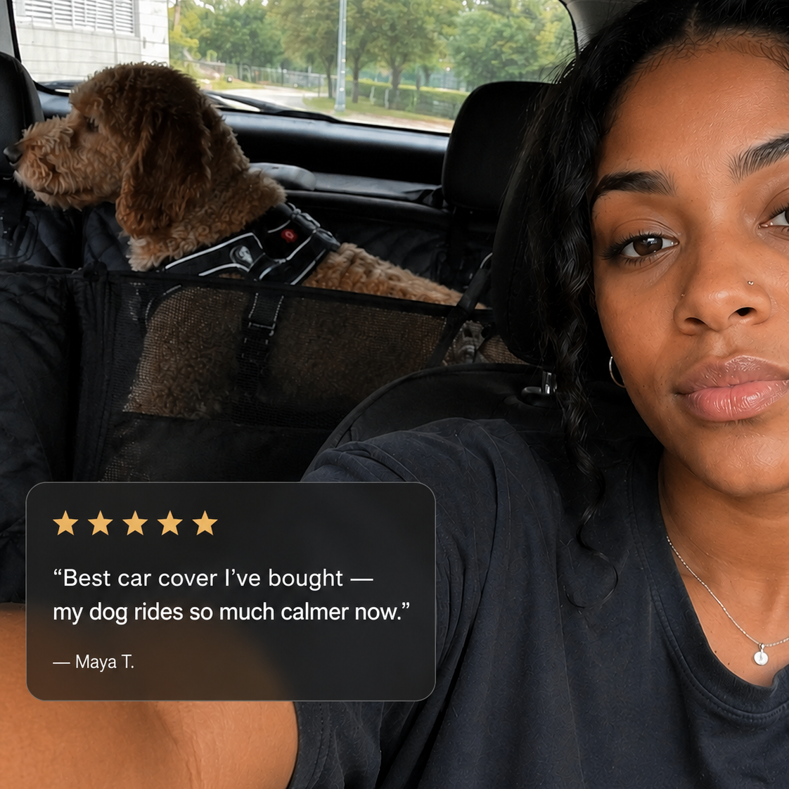 Hard Bottom Dog Car Seat Protector