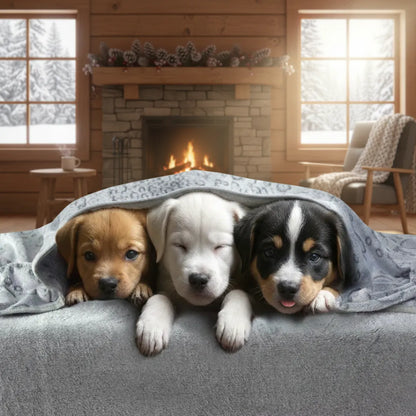 Pawthentic™ Paw Print Dog Blankets